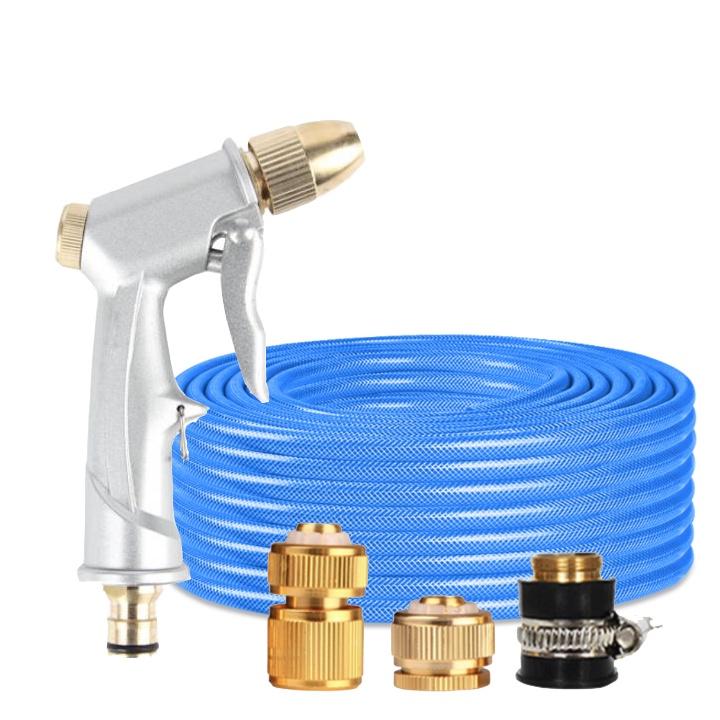 Rửa xe tưới cây Bộ dây và vòi xịt tăng áp lực nước 300% loại 30m cút đồng,nối đồng 206701