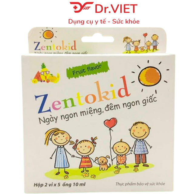 Siro Zentokid Hộp 10 ống - Giúp bé ăn ngon, ngủ ngon, tiêu hóa tốt