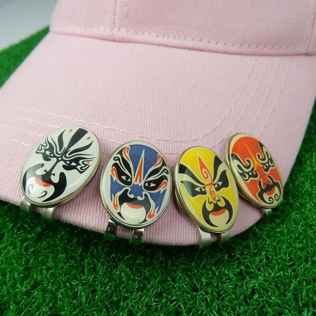 2x Mini Alloy Golf Ball Marker with  Golf Hat Clip Funny Chinese   Design - golf Gifts for Men d Women