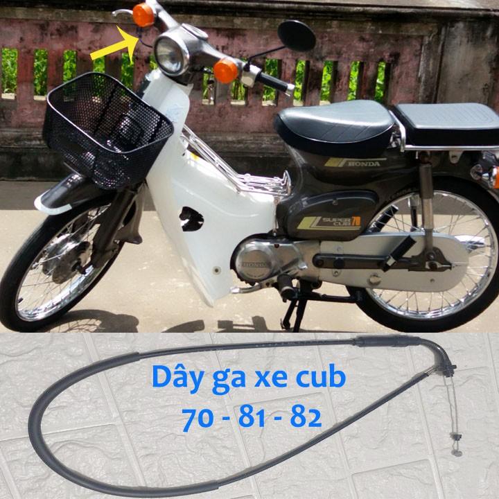 Dây ga thép không gỉ dành cho xe máy CUB 70-81-82 - A1235