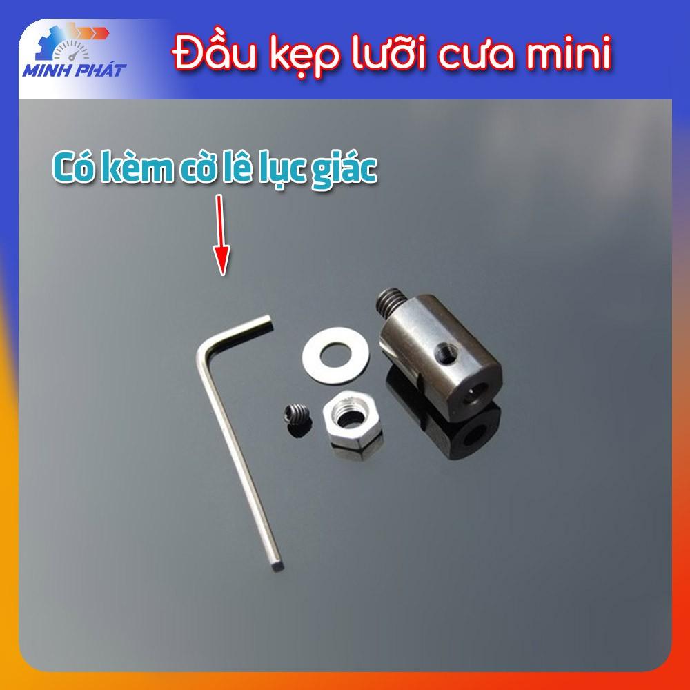 Khớp nối đầu nối trục chuyển đầu kẹp lưỡi cưa motor 775 M6 5mm