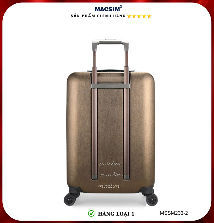 Vali cao cấp Macsim Smooire MSSM233 cỡ 21 inch màu gold - Hàng loại 1