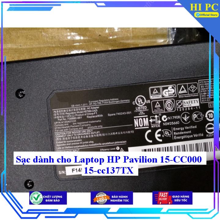 Sạc dành cho Laptop HP Pavilion 15-CC000 15-cc137TX - Kèm Dây nguồn - Hàng Nhập Khẩu