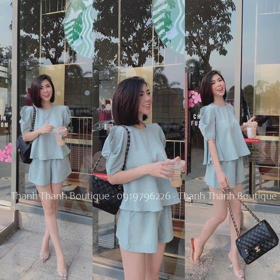 Set bộ nữ mặc nhà kết hợp đi chơi siêu mát