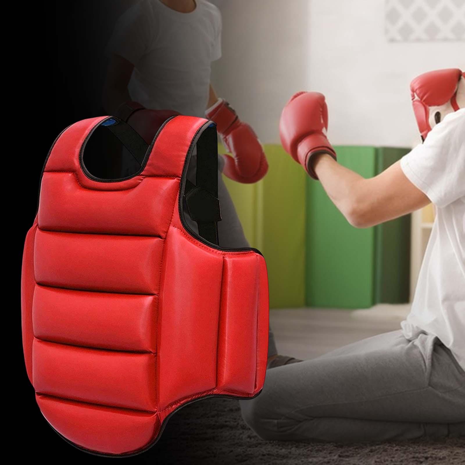 Taekwondo bảo vệ áo vest sườn khiên áo giáp bảo vệ MMA karate bảo vệ ngực cho Muay Thai nặng Kickboxing Sanda Color: Black M