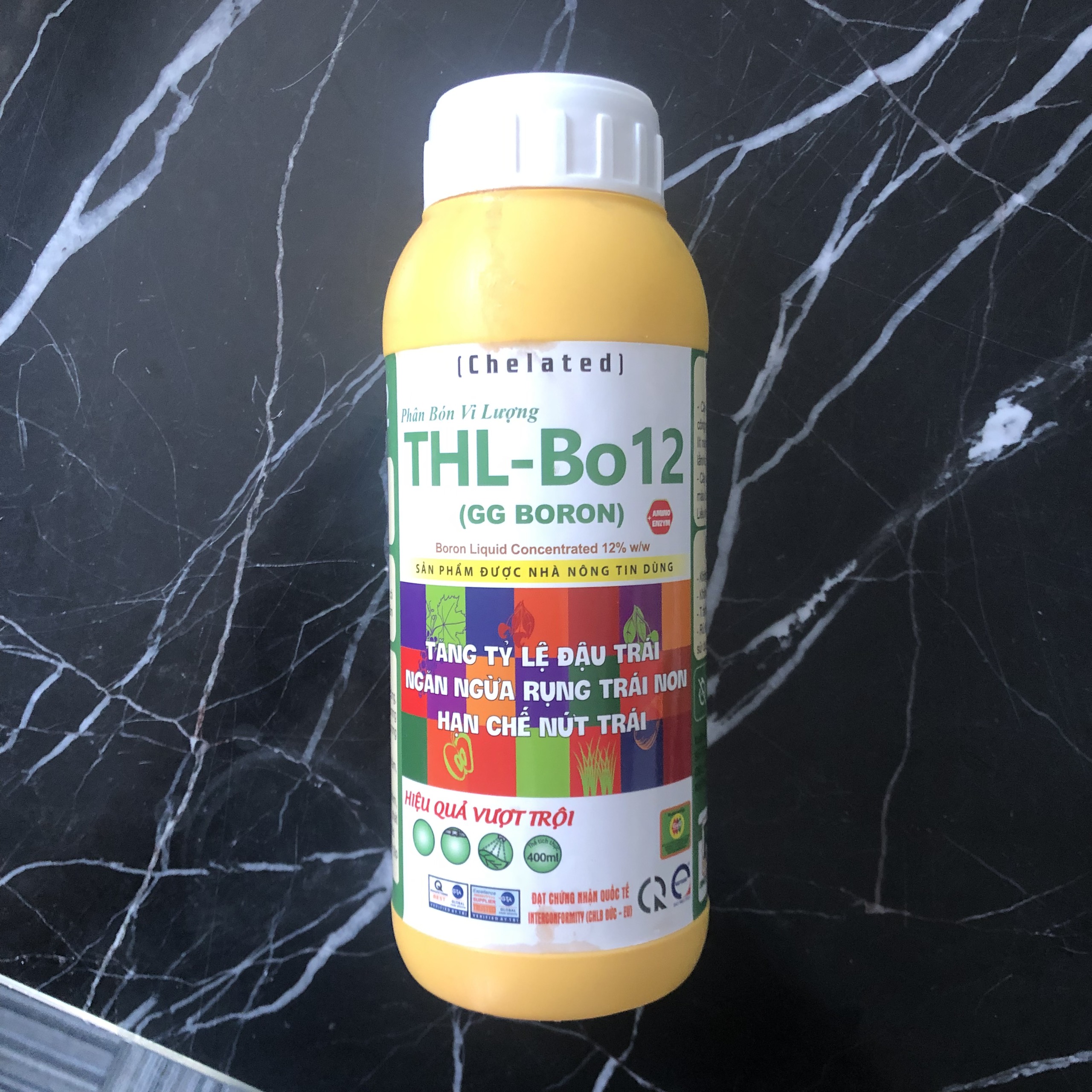 Phân bón vi lượng THL Bo 12 400ml enzym ngăn rụng hoa, trái non, bông to dài