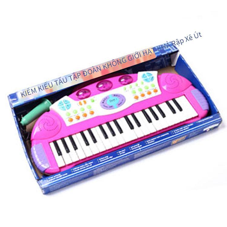 Vận Chuyển Nhanh SM070348 Đàn Organ Điện Tử Dành Cho Trẻ Em Giáo Dục Sớm Hoạt Hình Đàn Organ Điện Tử Có Micro
