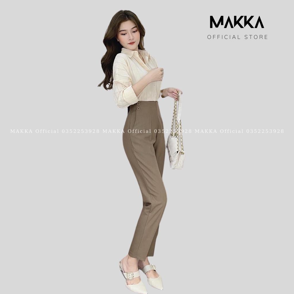 Quần baggy 4 khuy khóa lệ cạp cao siêu xinh thời trang 8332