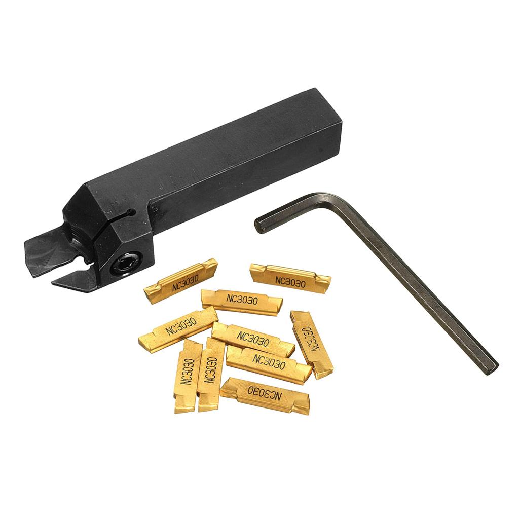 Turning Tool Holder Holder Boring Bar + Carbide Inserts + Wrench CNC Lathe Turning Tool, MGEHR1616-2