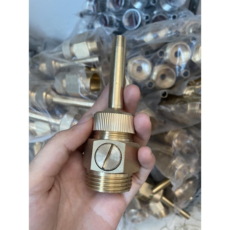 ĐẦU PHUN NƯỚC NGHỆ THUẬT 1 TIA BẰNG ĐỒNG REN NGOÀI 21/27/34mm CÓ CHỈNH ÁP