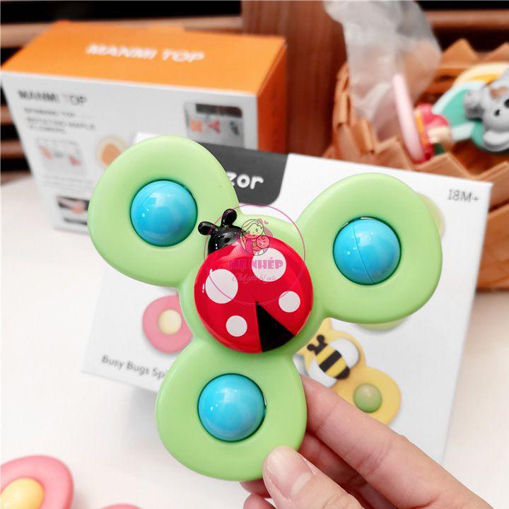 Set 3 đồ chơi con quay spinner hình côn trùng vui nhộn cho bé