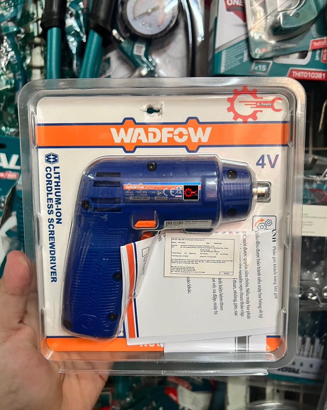 MÁY SIẾT VÍT DÙNG PIN 4V WADFOW WCV4401 - HÀNG CHÍNH HÃNG