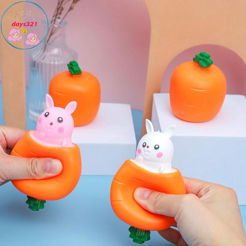 BÉ THỎ TRỐN TRONG CÀ RỐT Squishy đồ chơi bóp tay Mochi mềm mịn dễ thương chân thực giảm stress co dãn đàn hồi ngộ nghĩn