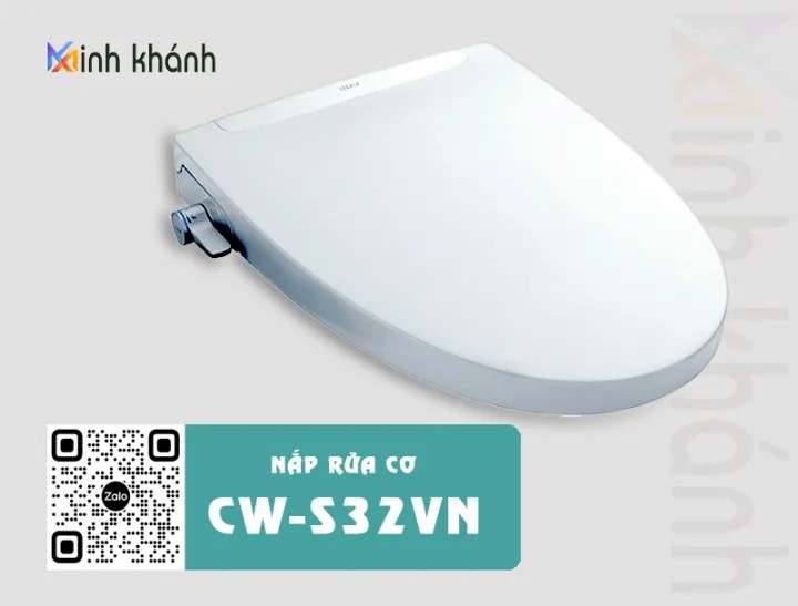 Nắp bồn cầu tự rửa thông minh xịt rửa, vệ sinh phụ nữ INAX CW-S32 (Hàng chính hãng)