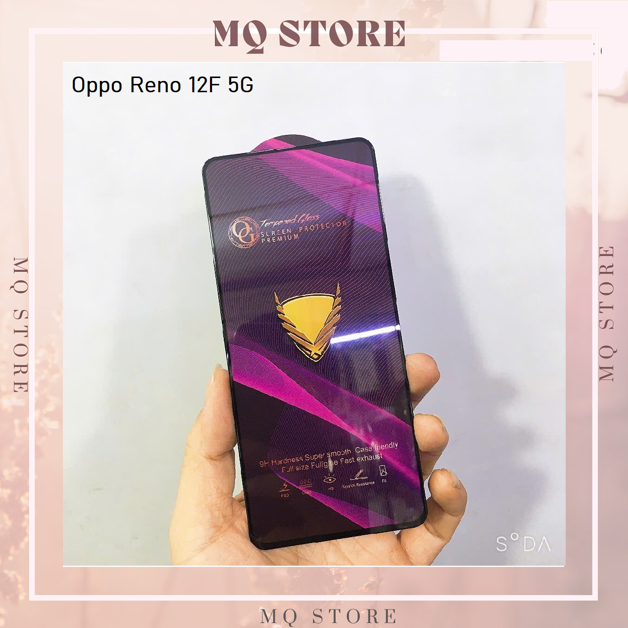 Kính cường lực cho Oppo Reno 12F 5G full màn hình OG cao cấp( hàng chính hãng)