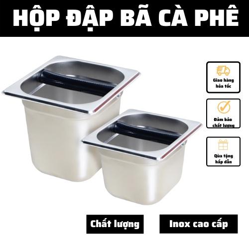 Hộp đập bã cà phê cao cấp Epresso inox cao cấp 10-15cm, hộp đựng bã cà phê, khay để cà phê tiện lợi dễ dàng sử dụng