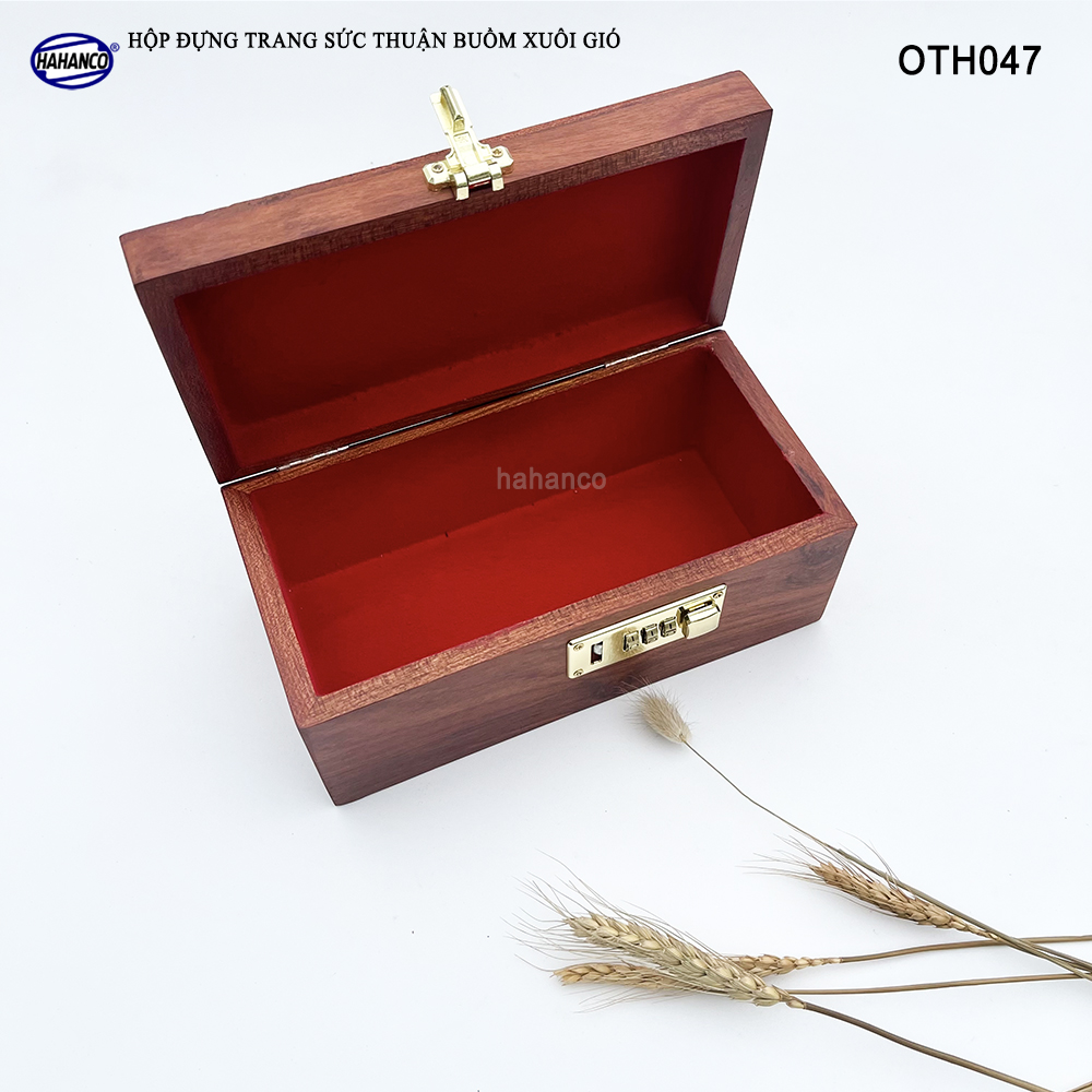 Hộp Đựng Trang Sức Thuận Buồm Xuôi Gió Bằng Gỗ Hương Có Mã Số An Toàn - OTH047