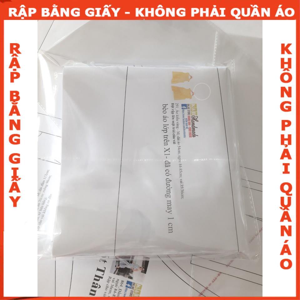 Rập giấy A0 đầm tay phồng dáng A mã 1068- rập giấy A0 (BẢN VẼ)
