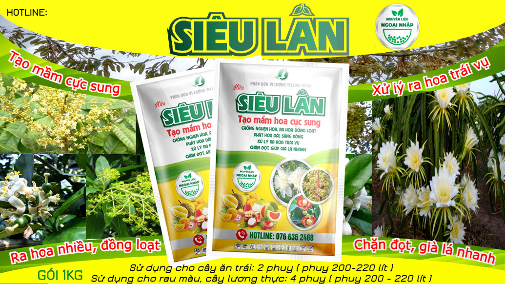 PHÂN BÓN TẠO MẦM HOA CỰC MẠNH - CHUYÊN DÙNG CHO CÂY ĂN TRÁI, HOA KIỂNG, RAU MÀU,.. - SIÊU LÂN 1KG