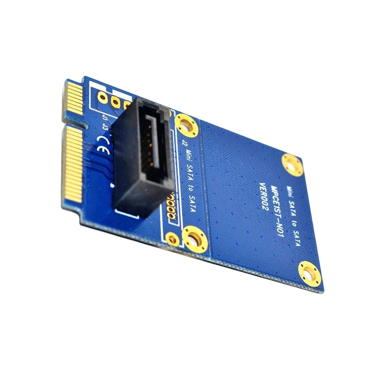 MSATA to SATA Adapter Card ,Motherboard Module Conversion .Vertical Connector Mini SATA to 7Pin SATA Riser Card