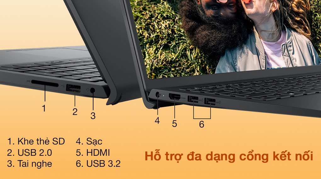 Máy Tính Xách Tay Dell Inspiron 15 3511 i3 1115G4/4GB/256GB/15.6&quot;F/OfficeHS/Win10/Đen - Hàng Chính Hãng