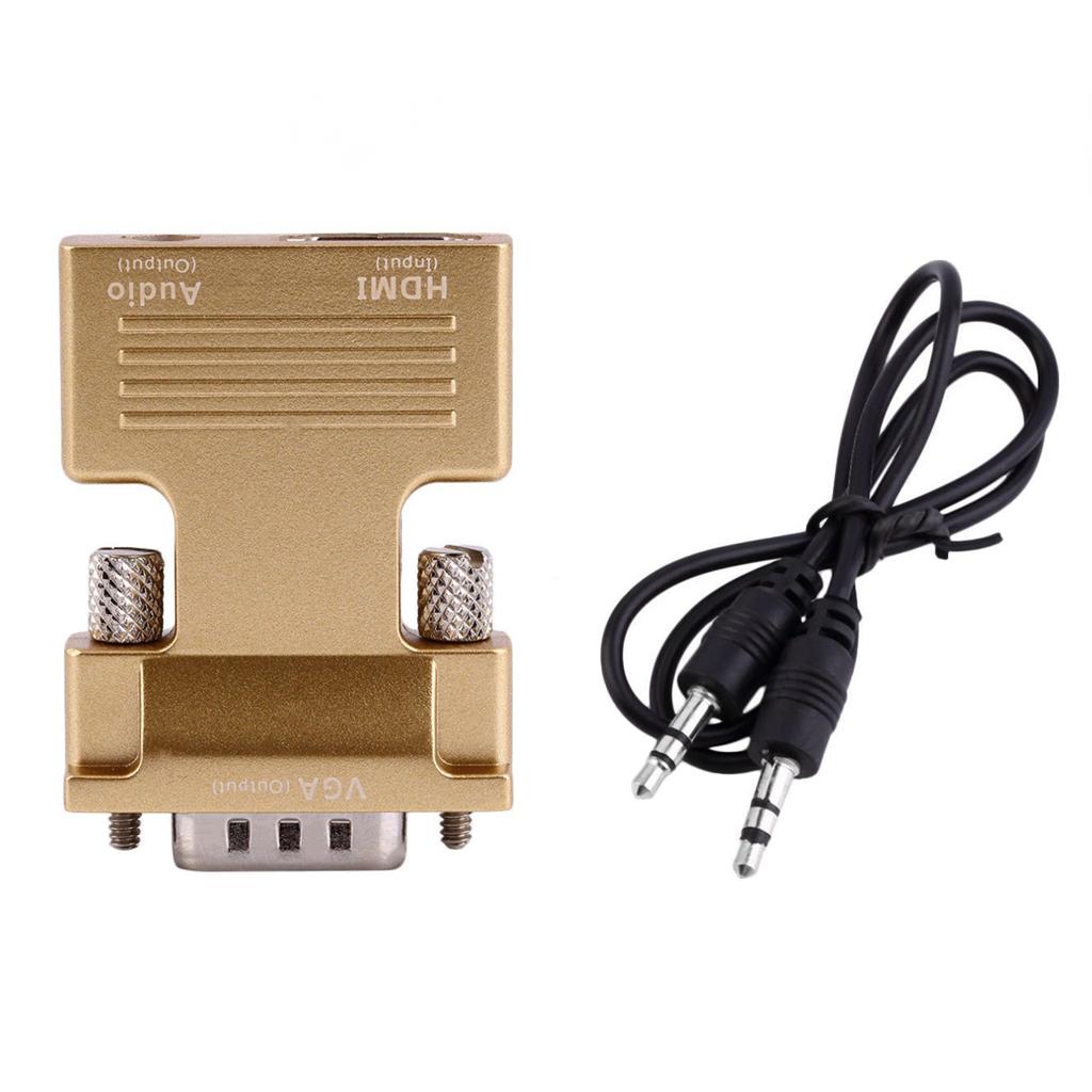 Female to VGA Male Converter Audio Adapter Support 1080P Signal Output