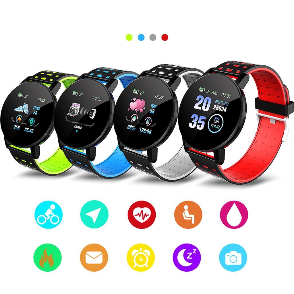 2Pcs 1.3'' Screen Smart Watch Bluetooth Bracelet Watch Fitness Tracker