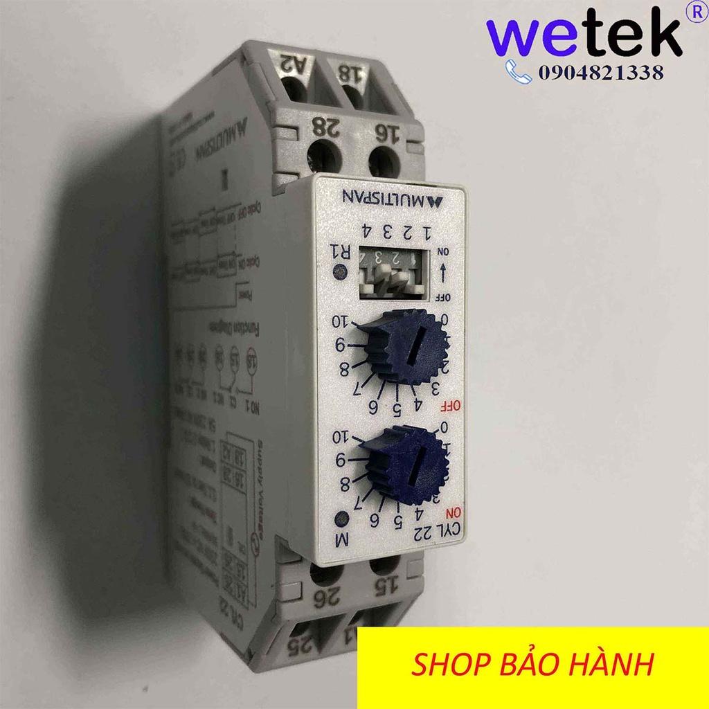 Multispan CYL-22 Timer luân phiên thời gian, kiểu phím cơ, module gọn rẻ đẹp bền, bảo hành