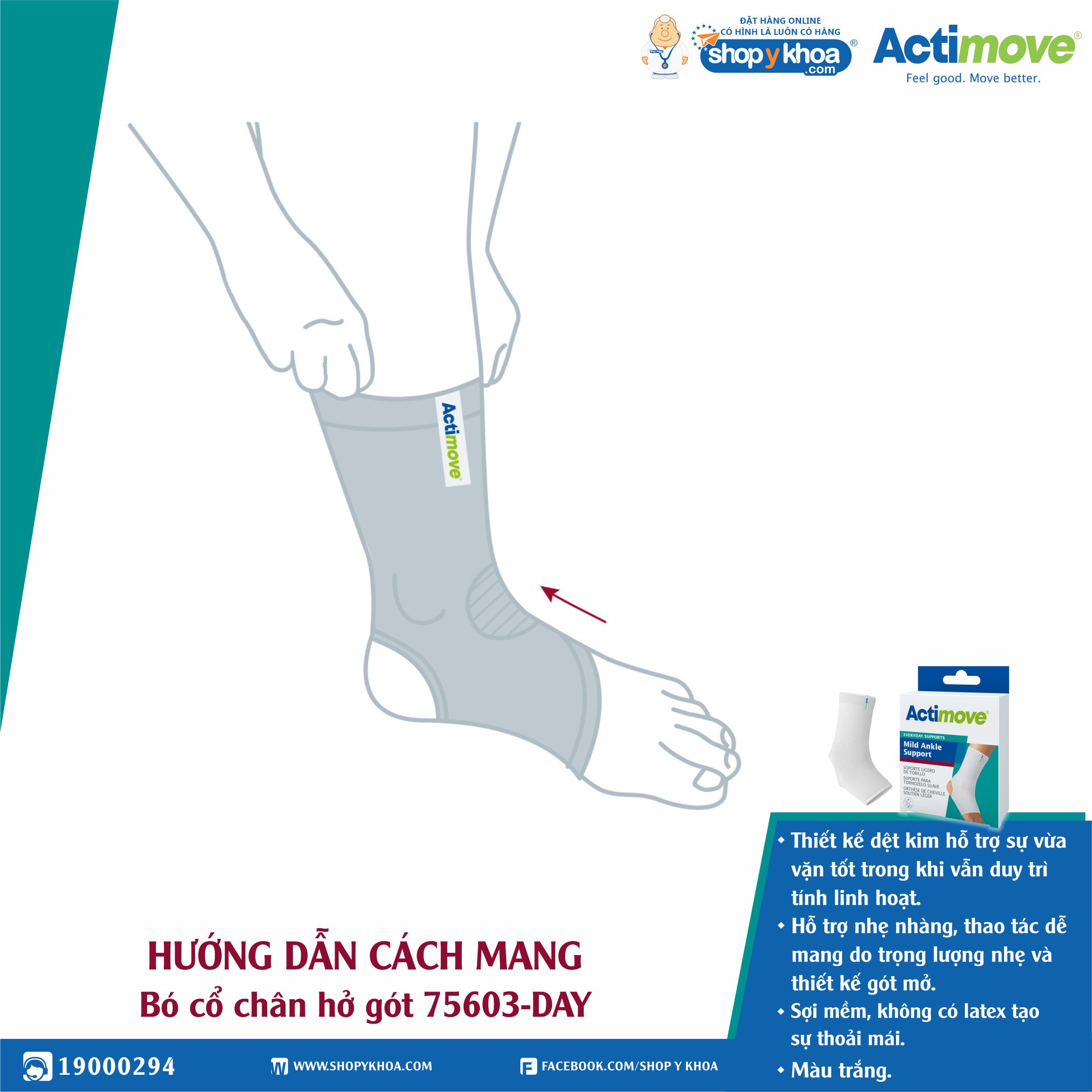 Bó cổ chân hở gót 75603-DAY Actimove Mild Ankle Support