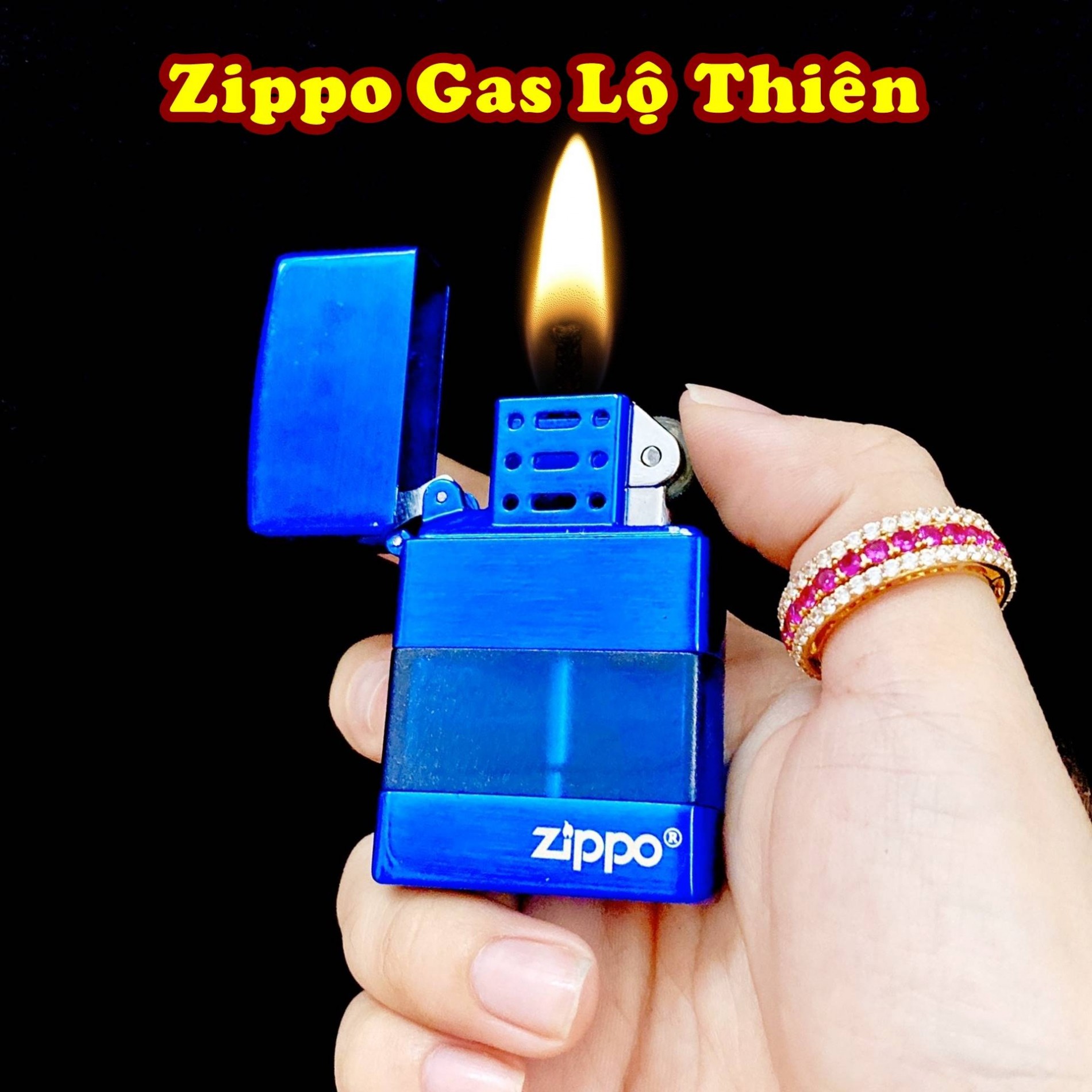 Hột quẹt bật lửa Vzipo gas lộ thiên nhiều màu - (xài gas)