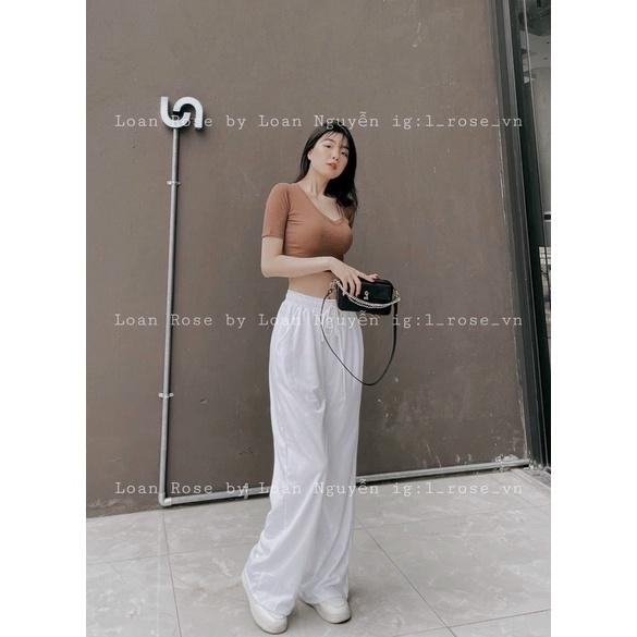 SET ÁO CROPTOP KÈM QUẦN ỐNG RỘNG