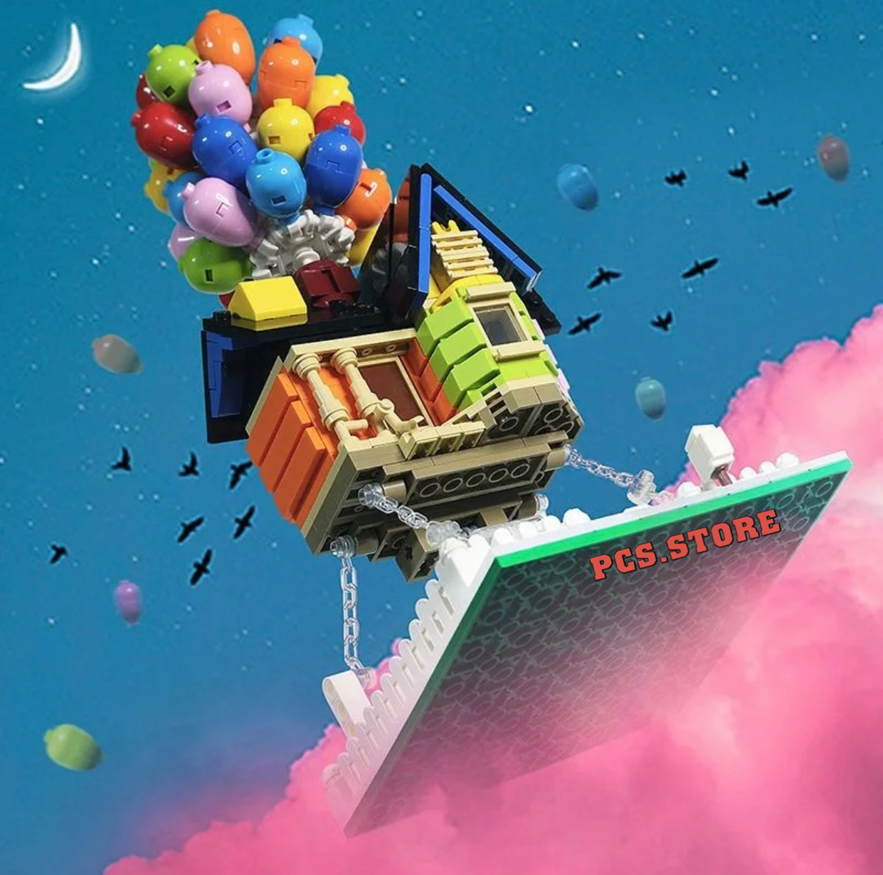 Đồ Chơi Lắp Ráp Mô Hình Ngôi Nhà Bóng Bay Trong Phim Up Balloon House - PCS STORE