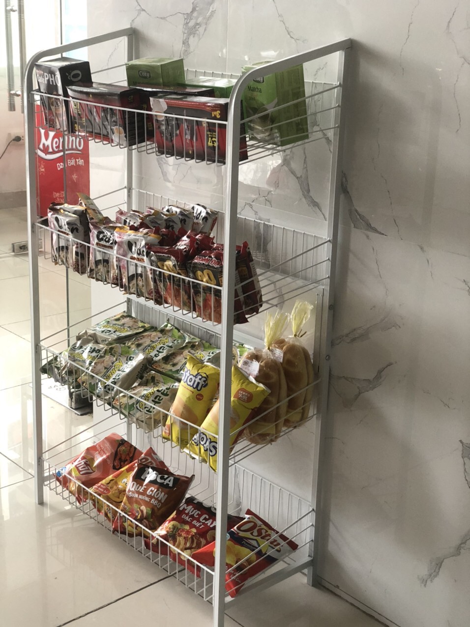 Kệ để đồ ăn vặt / Kệ để hàng 4 tầng