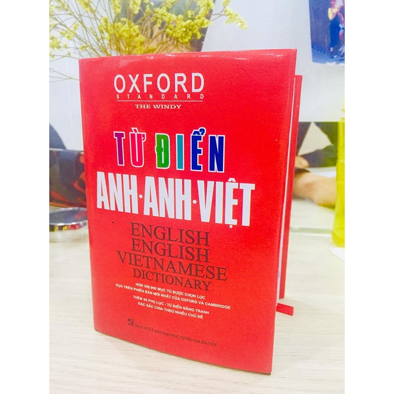 Từ điển Anh Việt bìa đỏ cứng Tái bản mới nhất - Sách học từ vựng Tiếng Anh Học nhanh Nhớ lâu  Giấy nhớ PS