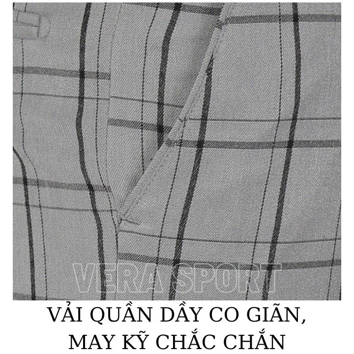 Quần Short Nam Kẻ Caro Cao Cấp vải dầy dặn, may kĩ Dáng Ôm vừa