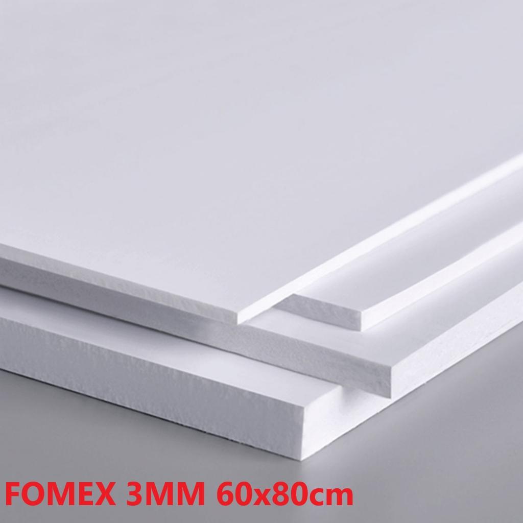 Tấm Bìa FOMEX 3mm Kích Thước A1 60x80cm Trắng Dùng Làm Mô Hình Kiến Trúc, Decor, Decal, Tranh, Kệ Tủ, Handmade...