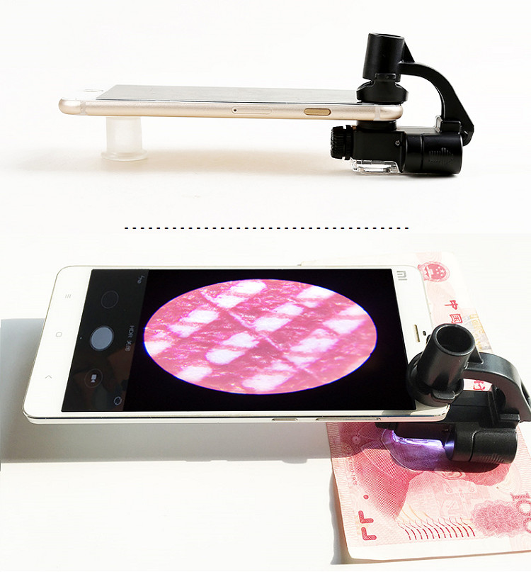 Kính Lúp 90X Có Đèn K77490 ( SOI TRỰC TIẾP HOẶC KẸP CAMERA ĐIỆN THOẠI )