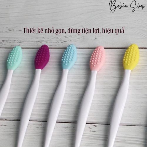 Cọ Silicone Vệ Sinh Mũi, Tẩy da chết Hai Mặt Làm Sạch Sâu HIệu Quả Tiện Dụng
