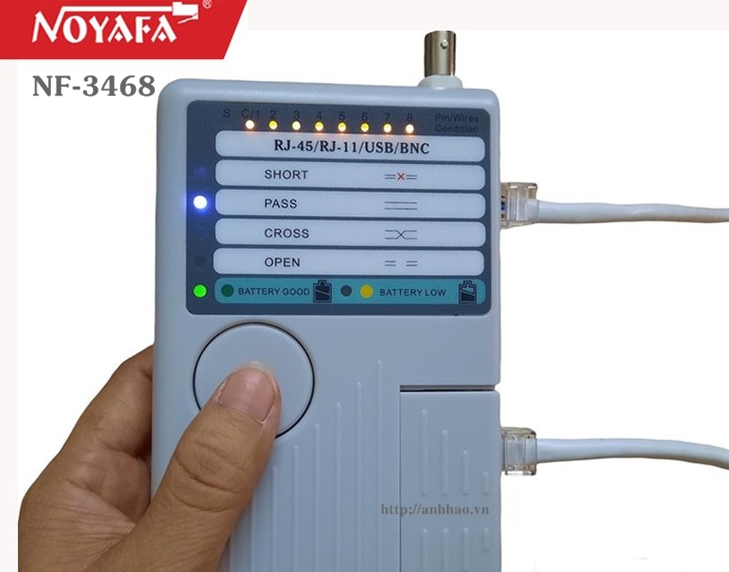 Máy test cáp mạng NF-3468 đa năng (test RJ45, RJ11, USB, BNC)