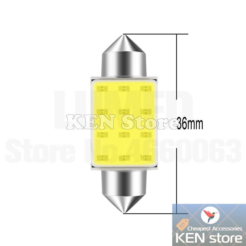 Bóng led trần ô tô, bóng soi biển số chân bóng đũa chip COB