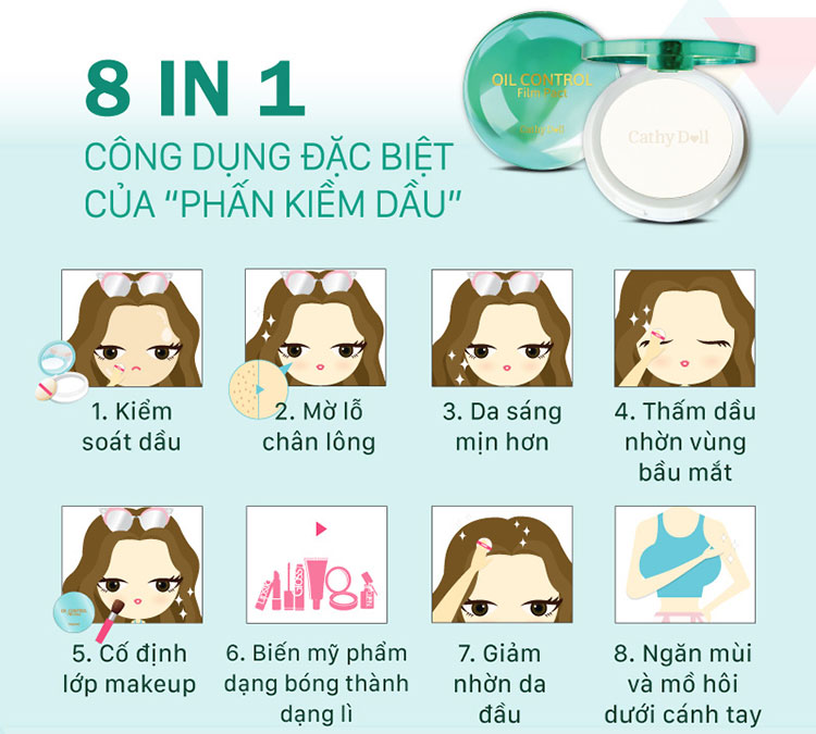 Phấn Phủ Kiềm Dầu Trong Suốt Cathy Doll Oil Control Film Pact 12G #Translucent (12g)