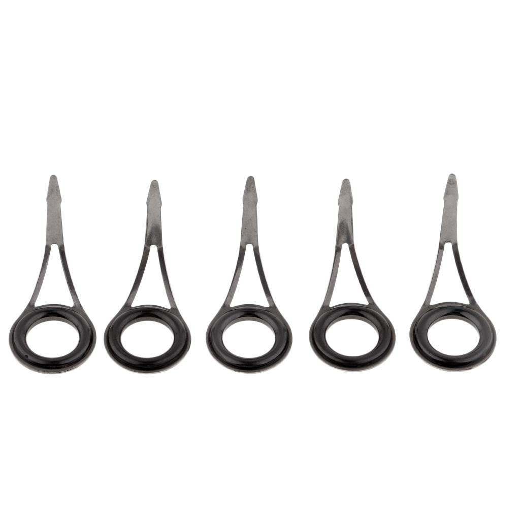 5pcs Fishing Rod Eyes Ceramic Ring Spinning Rod Guides Line Rings