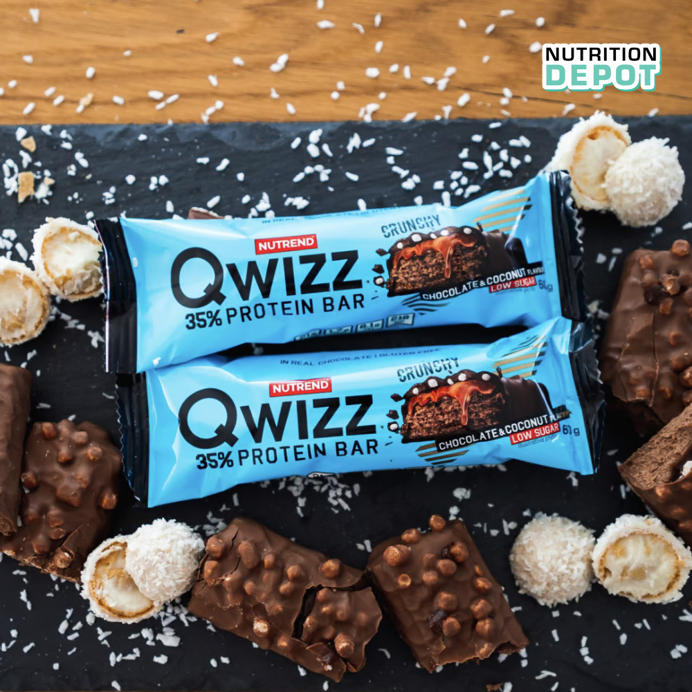 Protein Bar cao cấp Nutrend Qwizz, bổ sung dinh dưỡng (Hộp 12 thanh x 60g) - Nutrition Depot Vietnam