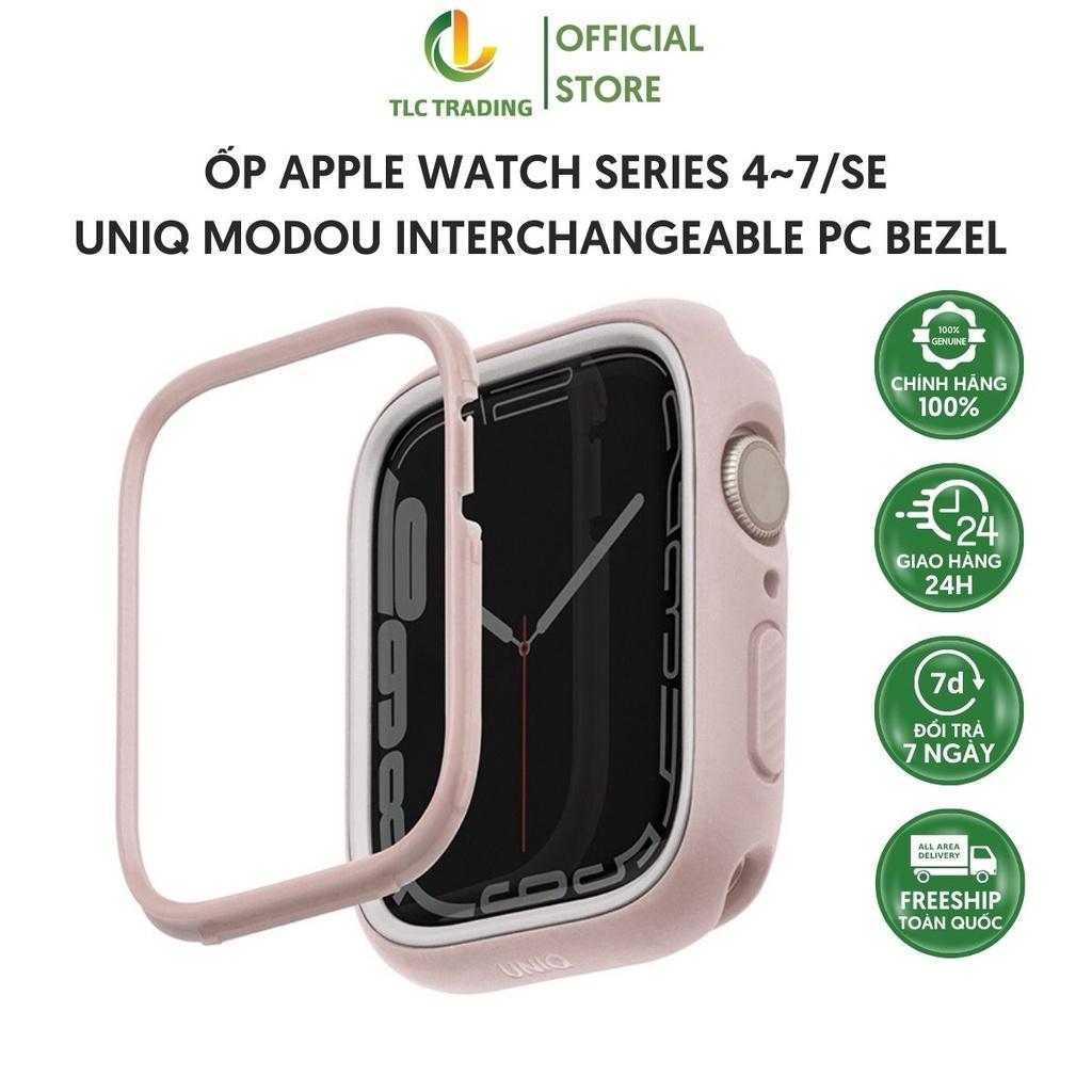 HÀNG CHÍNH HÃNG - Ốp dành cho Apple Watch UNIQ Modou Viền Thiết Kế Chắc Chắn Không Ố Vàng Chống Va Đập Dễ Dàng Tháo Lắp