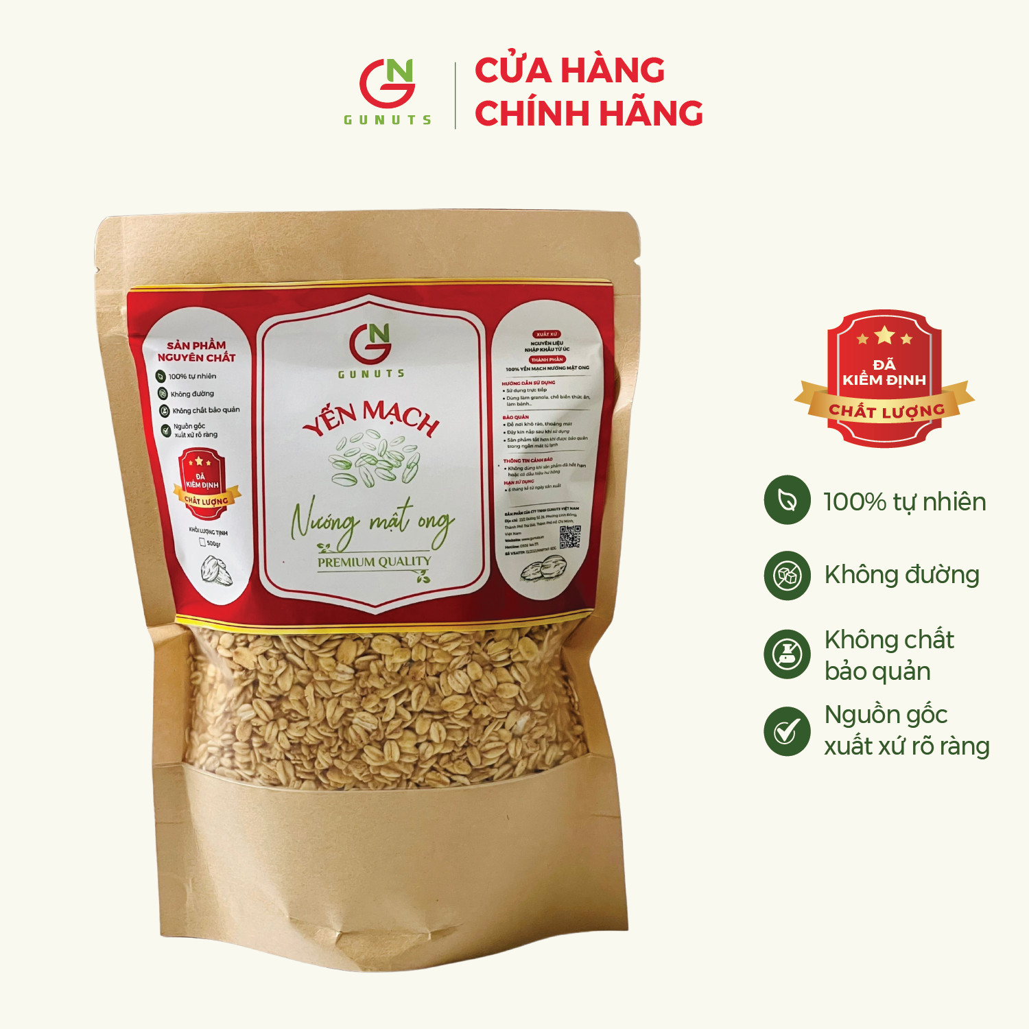 Yến Mạch Nướng Mật Ong Nhập khẩu trực tiếp từ Úc - Túi 500 GR