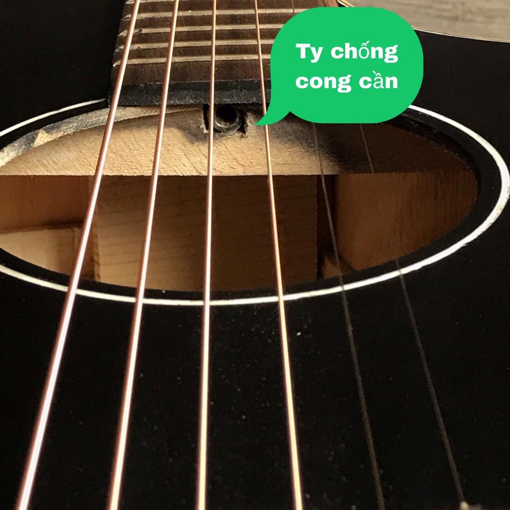 Đàn guitar acoustic có ty chống cong - Chuyên cho người mới hát nhạc trẻ - Đàn không kèm bao + 5 phụ kiện