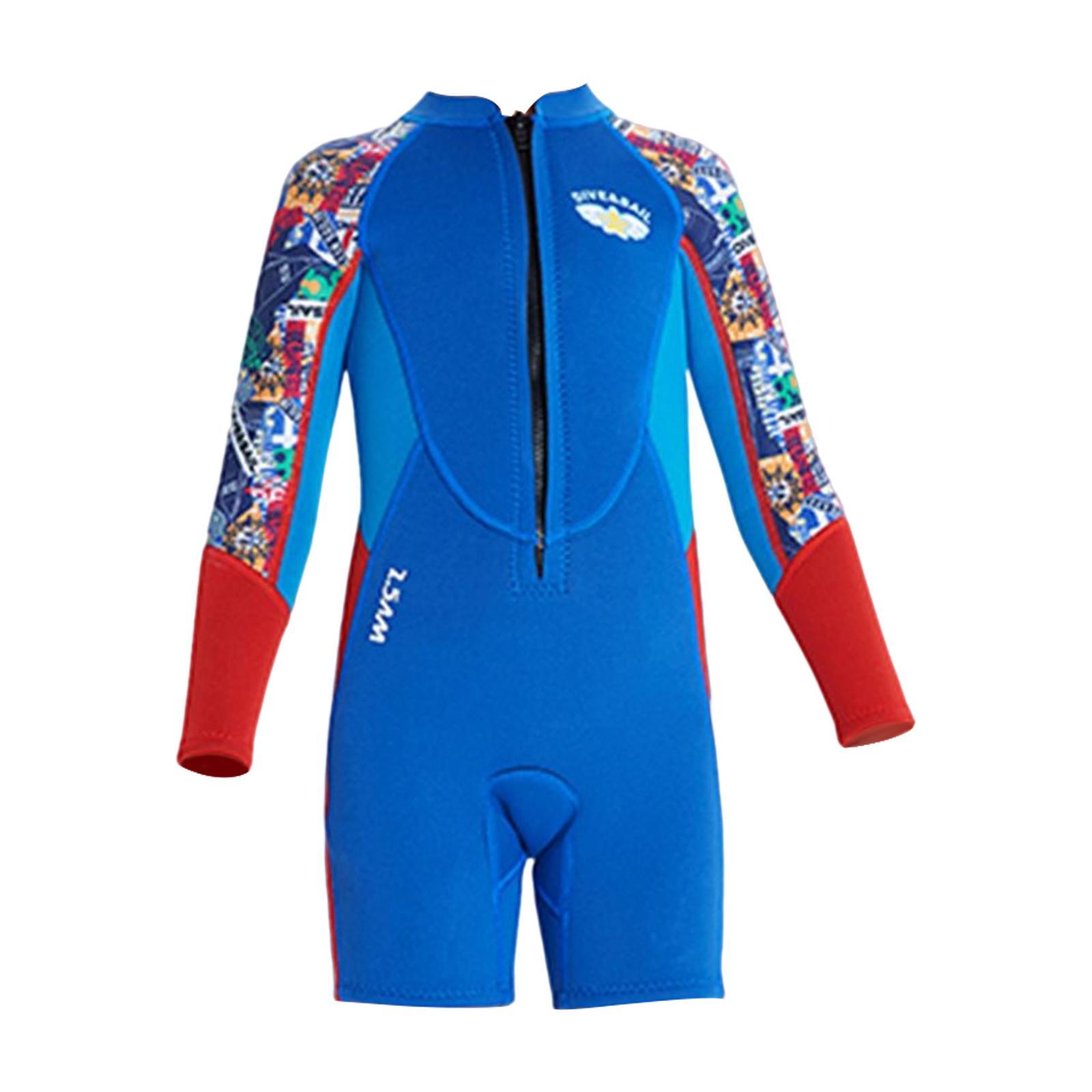 2.5mm Neoprene Wetsuit Kids Wetsuit Boys Sun Protection Thermal Swimsuit Wet Suit for Surfing Water Sports Boating Scuba Snorkeling Kayaking