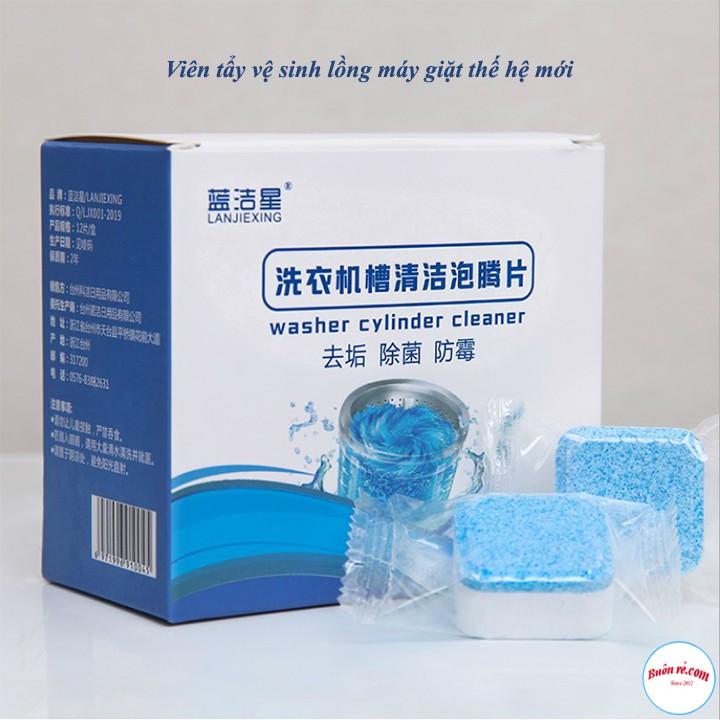 Hộp 12 Viên Tẩy Vệ Sinh Lồng Máy Giặt Thế Hệ Mới Diệt Khuẩn, Khử Mùi, Tẩy Chất Cặn Hiệu Quả- br00211