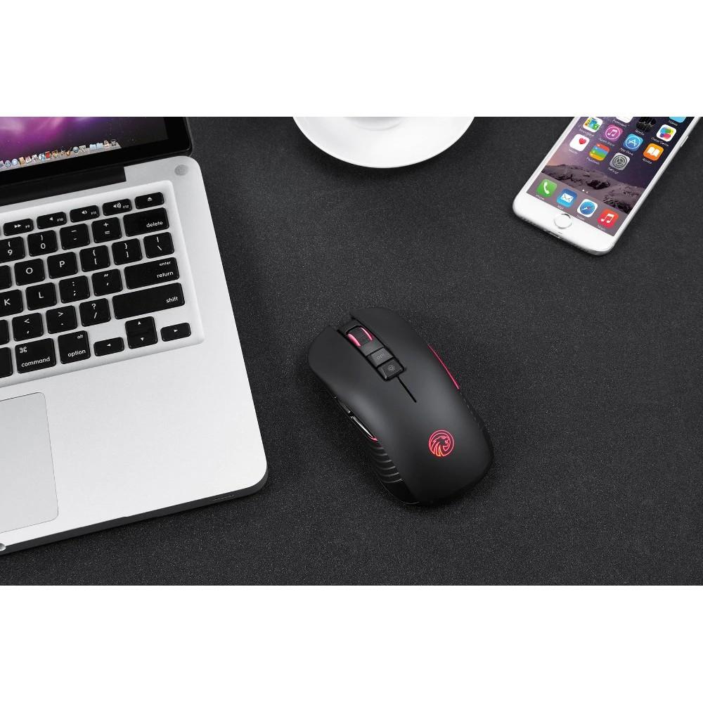 Chuột GAME FMOUSE M600 LED 7 MÀU không dây sử dụng Pin Sạc