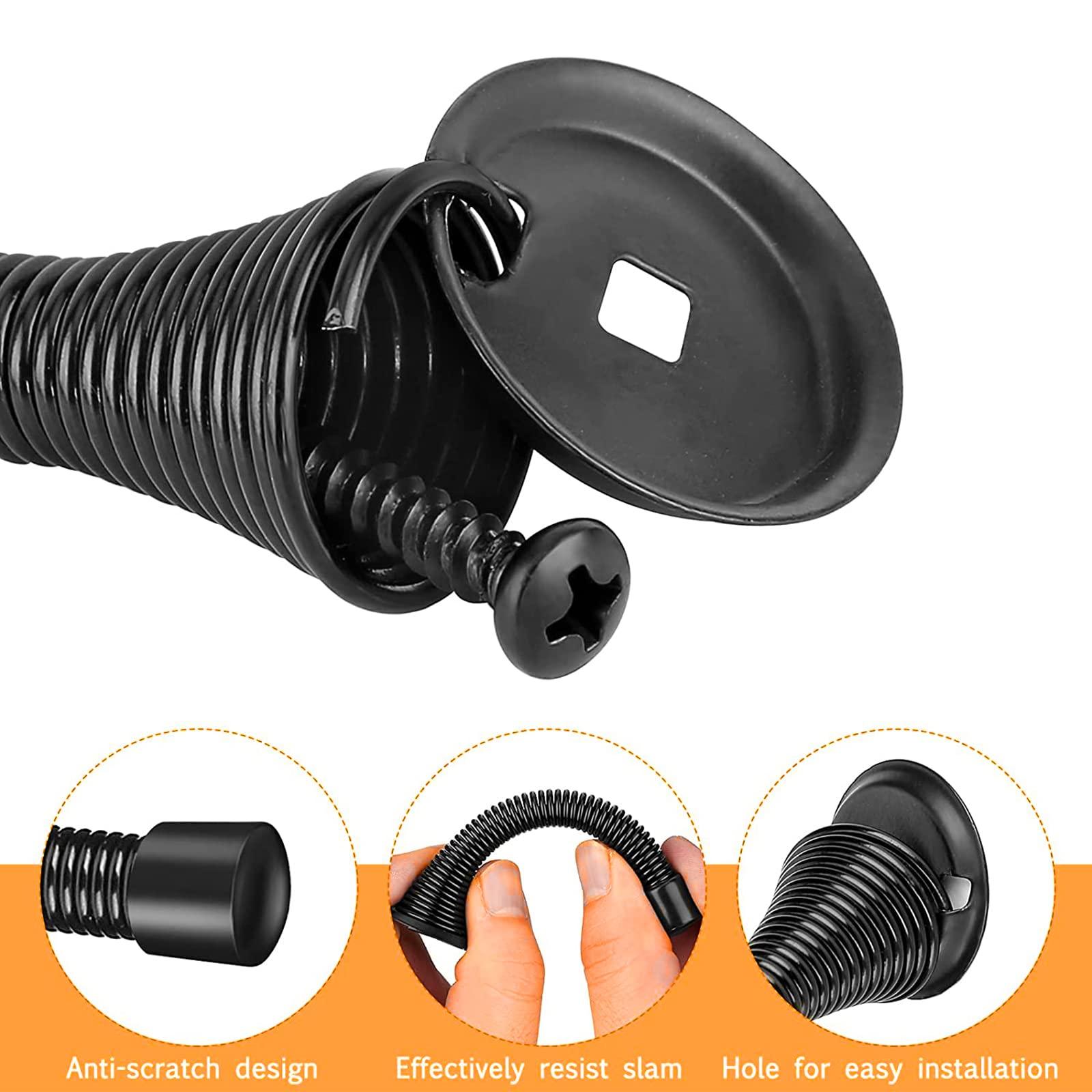 8 Cái Lò Xo Chặn Cửa Chặn Cửa 85Mm Treo Tường Bằng Ốc Vít Đen